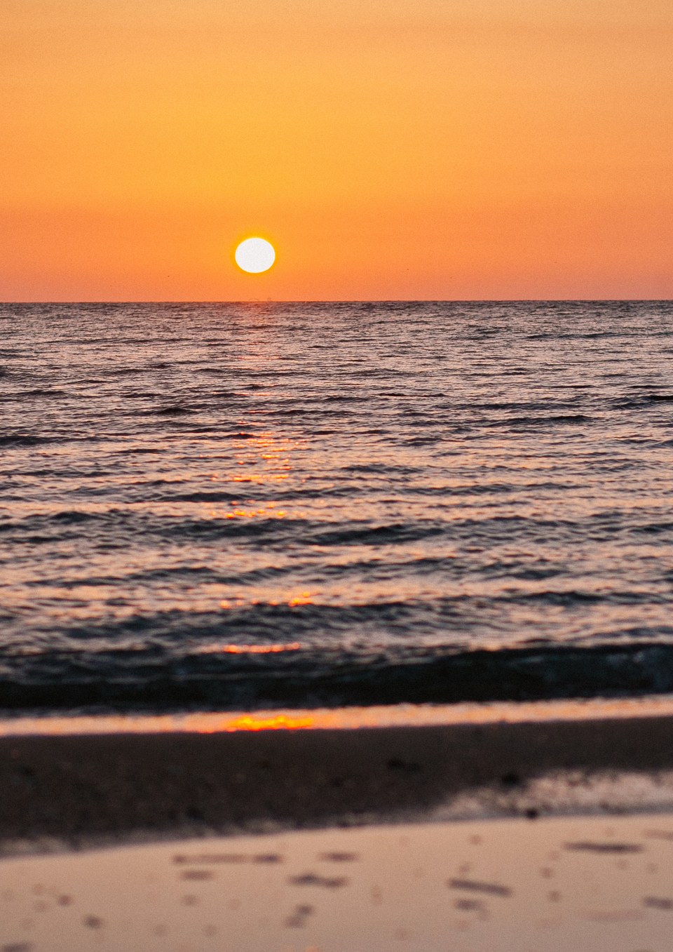 Sunset over the sea